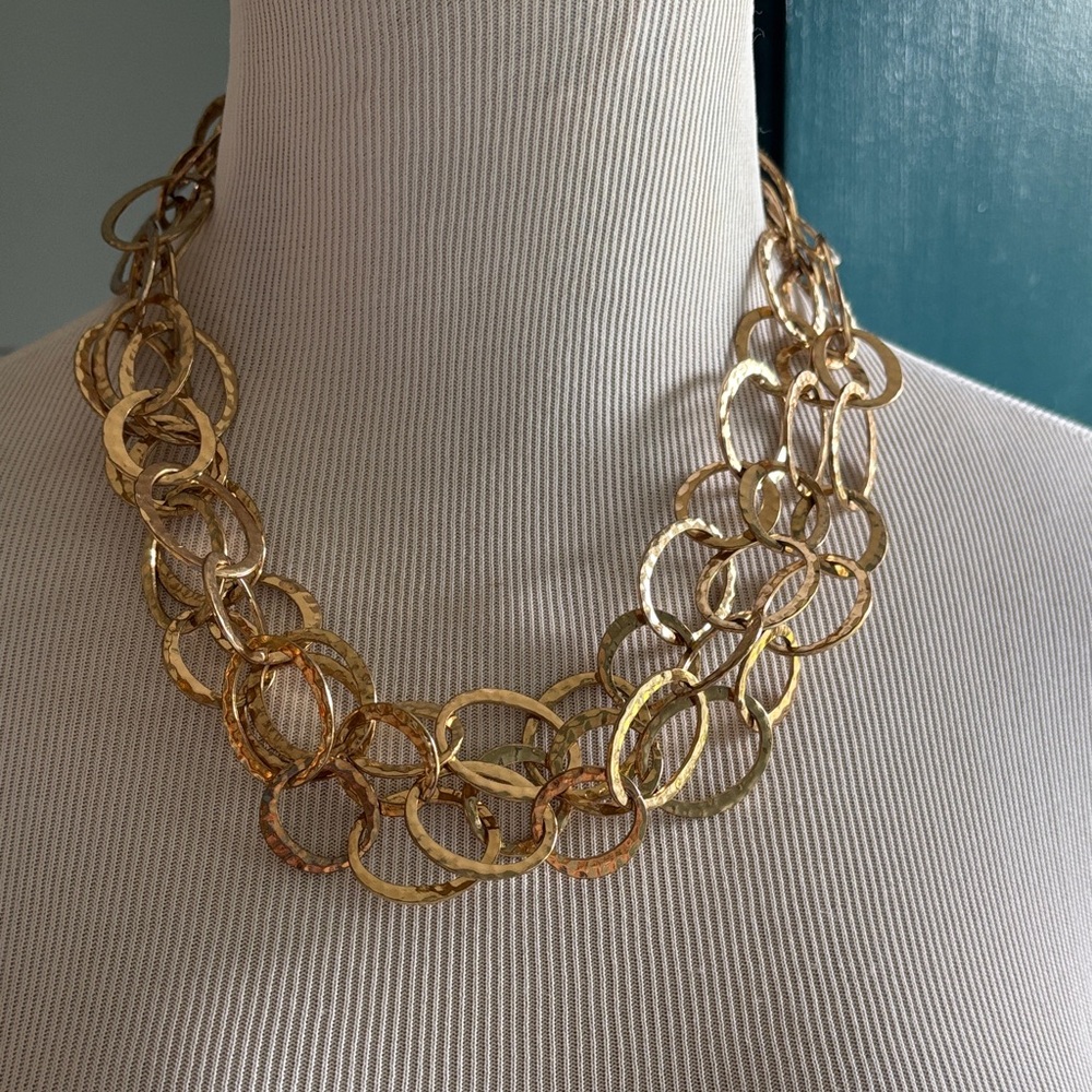 Saks‎ Fifth Avenue Gold-Tone Circle Necklace